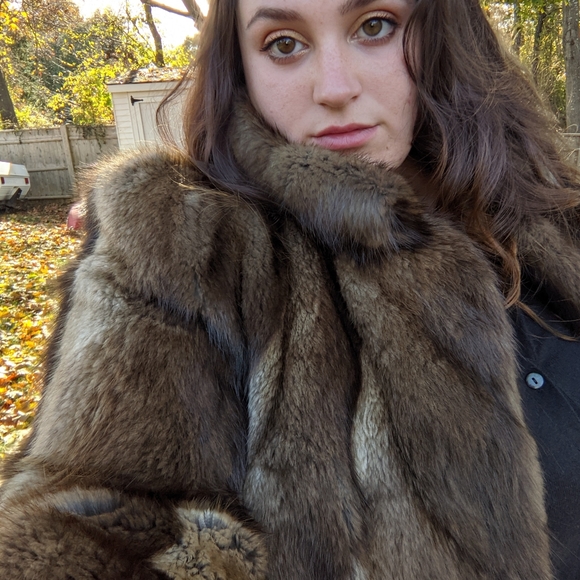 Vintage Muskrat Stroller coat-1985 WM.H.HARRIS Certificate authentic women's fur - Picture 6 of 13